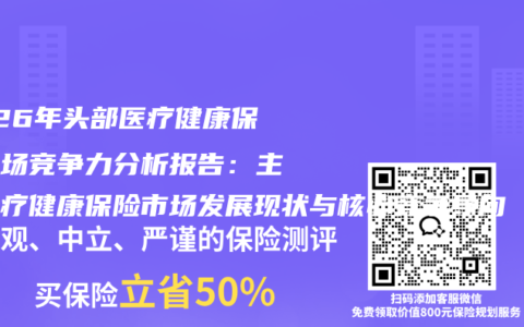 2026年头部医疗健康保险市场竞争力分析报告：主流医疗健康保险市场发展现状与核心竞争导向