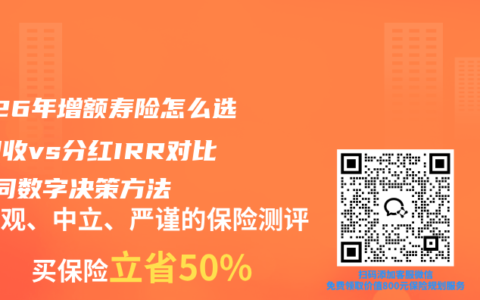 2026年增额寿险怎么选？固收vs分红IRR对比+合同数字决策方法