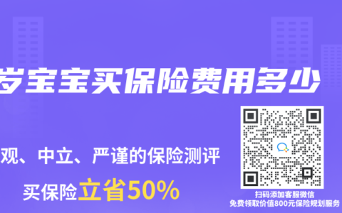 1岁宝宝买保险费用多少