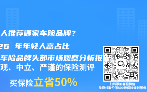 年轻人推荐哪家车险品牌？2026 年年轻人高占比选择车险品牌头部市场观察分析报告