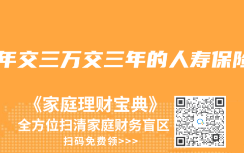 一年交三万交三年的人寿保险