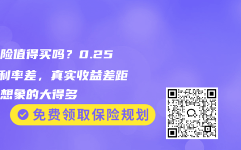 分红险值得买吗？0.25%的利率差，真实收益差距比你想象的大得多