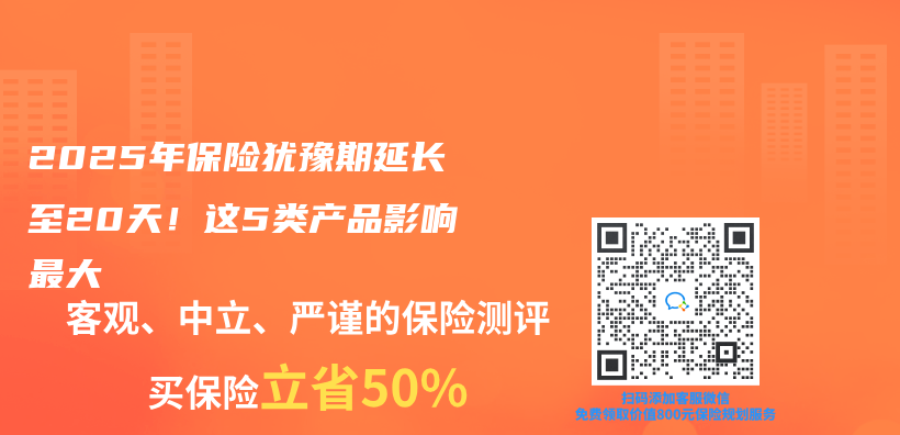 2025年保险犹豫期延长至20天！这5类产品影响最大插图