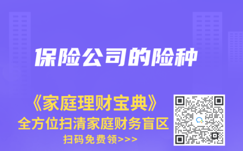 保险公司的险种