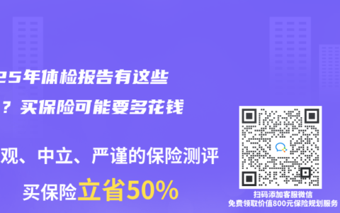 2025年体检报告有这些异常？买保险可能要多花钱了！
