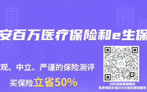 平安百万医疗保险和e生保