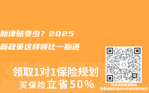 生二胎津贴变少？2025年最新政策这样领比一胎还多！