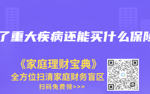 得了重大疾病还能买什么保险