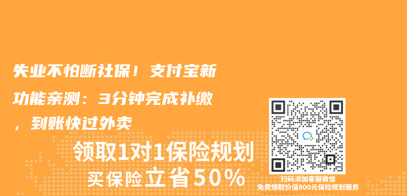 失业不怕断社保！支付宝新功能亲测：3分钟完成补缴，到账快过外卖插图