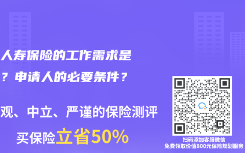 中国人寿保险的工作需求是什么？申请人的必要条件？