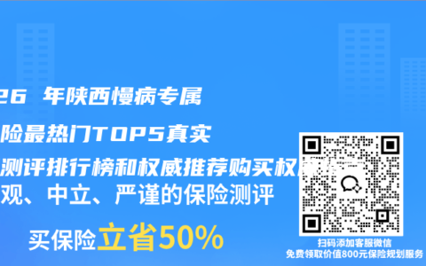 2026 年陕西慢病专属医疗险最热门TOP5真实数据测评排行榜和权威推荐购买权威指南