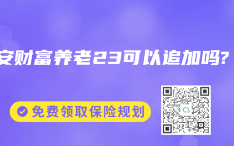 平安财富养老23可以追加吗?