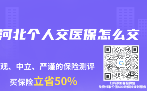 河北个人交医保怎么交
