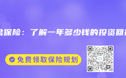 年金保险：了解一年多少钱的投资回报