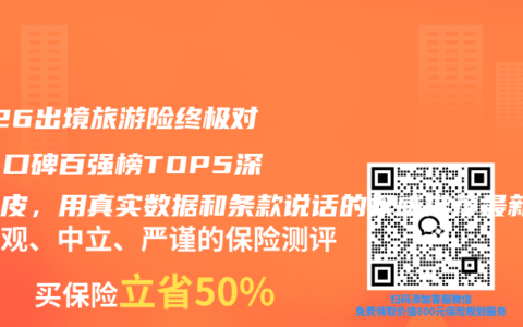 2026出境旅游险终极对决：口碑百强榜TOP5深度扒皮，用真实数据和条款说话的权威推荐最新选购指南