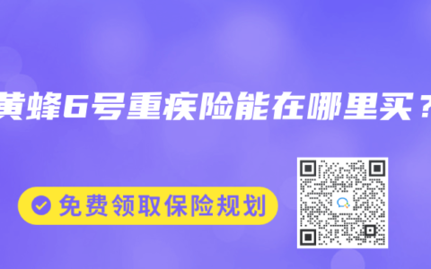 大黄蜂6号重疾险能在哪里买？