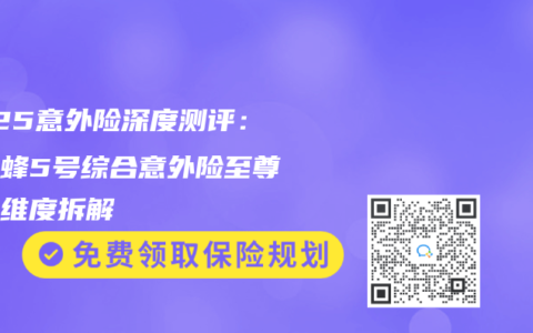 2025意外险深度测评：小蜜蜂5号综合意外险至尊版全维度拆解