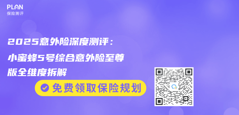2025意外险深度测评：小蜜蜂5号综合意外险至尊版全维度拆解插图