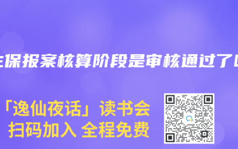 e生保报案核算阶段是审核通过了吗