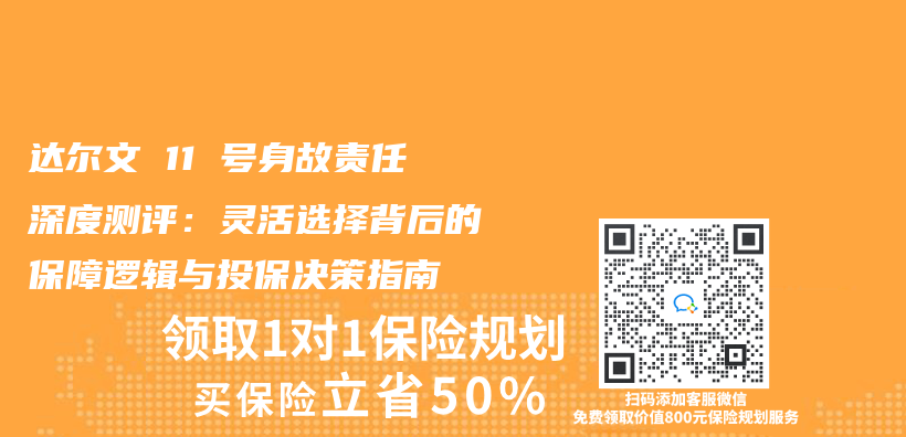达尔文 11 号身故责任深度测评：灵活选择背后的保障逻辑与投保决策指南插图