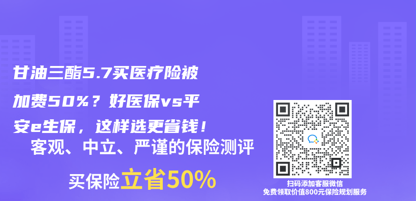 甘油三酯5.7买医疗险被加费50%？好医保vs平安e生保，这样选更省钱！插图
