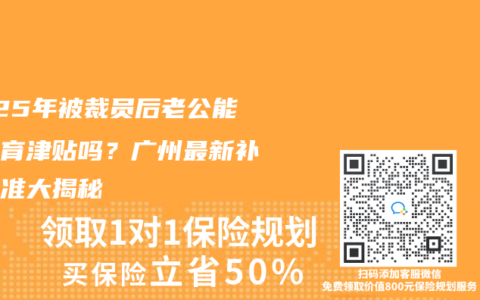 2025年被裁员后老公能领生育津贴吗？广州最新补贴标准大揭秘