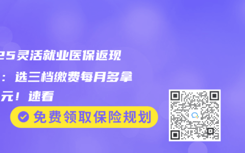 2025灵活就业医保返现秘诀:选三档缴费每月多拿251元!速看缩略图 2025灵活就业医保返现秘诀:选三档缴费每月多拿251元!速看