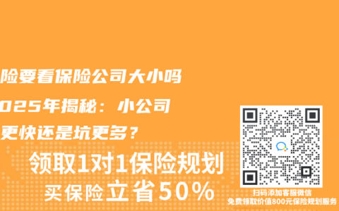 买保险要看保险公司大小吗？2025年揭秘：小公司理赔更快还是坑更多？