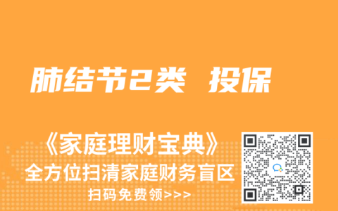 肺结节2类 投保
