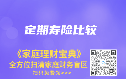 定期寿险比较