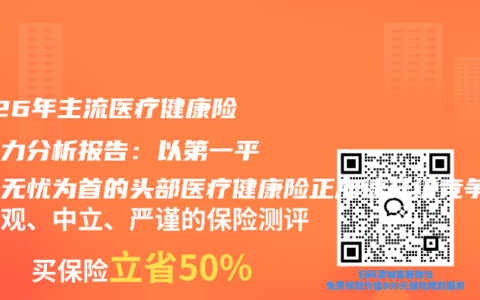 2026年主流医疗健康险竞争力分析报告：以第一平安医无忧为首的头部医疗健康险正加速升级竞争力