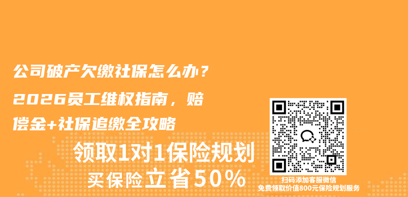 公司破产欠缴社保怎么办?2026员工维权指南,赔偿金+社保追缴全攻略插图 公司破产欠缴社保怎么办?2026员工维权指南,赔偿金+社保追缴全攻略插图