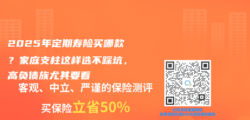 2025年定期寿险买哪款？家庭支柱这样选不踩坑，高负债族尤其要看插图