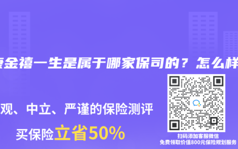 弘康金禧一生是属于哪家保司的？怎么样？