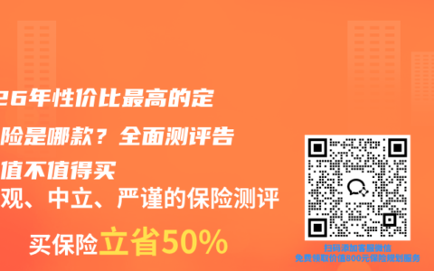 2026年性价比最高的定期寿险是哪款？全面测评告诉你值不值得买