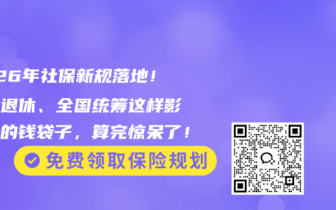 2026年社保新规落地！延迟退休、全国统筹这样影响你的钱袋子，算完惊呆了！