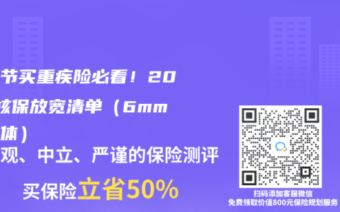 肺结节买重疾险必看！2025核保放宽清单（6mm可标体）