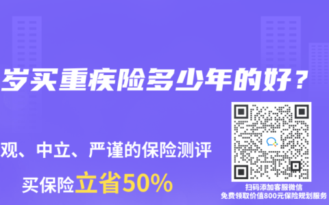 15岁买重疾险多少年的好？