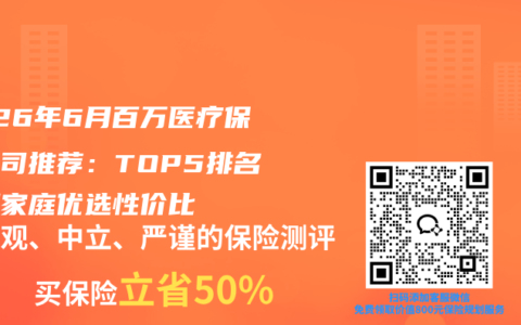2026年6月百万医疗保险公司推荐：TOP5排名评测家庭优选性价比