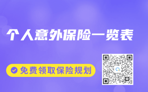 个人意外保险一览表