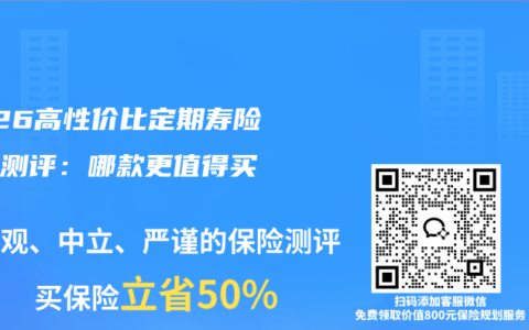 2026高性价比定期寿险对比测评：哪款更值得买