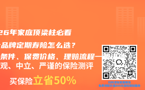 2026年家庭顶梁柱必看：大品牌定期寿险怎么选？投保条件、保费价格、理赔流程一篇讲透