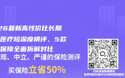 2026最新高性价比长期百万医疗险深度横评，5款主流保障全面拆解对比