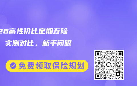 2026高性价比定期寿险推荐 实测对比，新手闭眼入