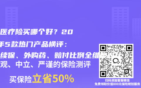 百万医疗险买哪个好？2026年5款热门产品横评：保证续保、外购药、赔付比例全维度对比