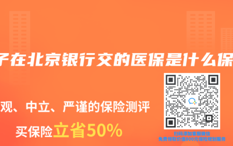 孩子在北京银行交的医保是什么保险