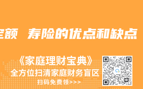 定额 寿险的优点和缺点