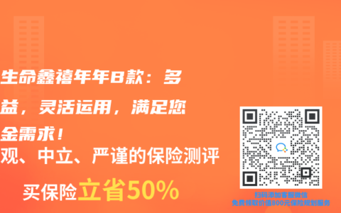 富德生命鑫禧年年B款：多重权益，灵活运用，满足您的资金需求！
