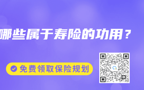 哪些属于寿险的功用？