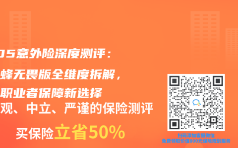 2005意外险深度测评：小蜜蜂无畏版全维度拆解，高危职业者保障新选择
